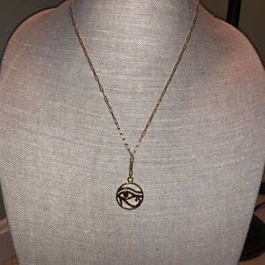Alex and ani 14kt over sterling eye of Horus neck